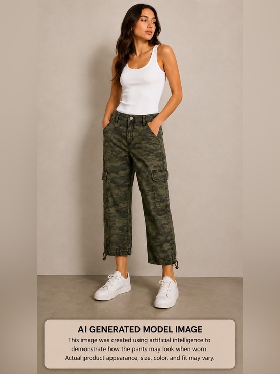 Sanctuary Pants - Sanctuary Anthropology Camouflage Cropped Terrain Cargo Pants Camo